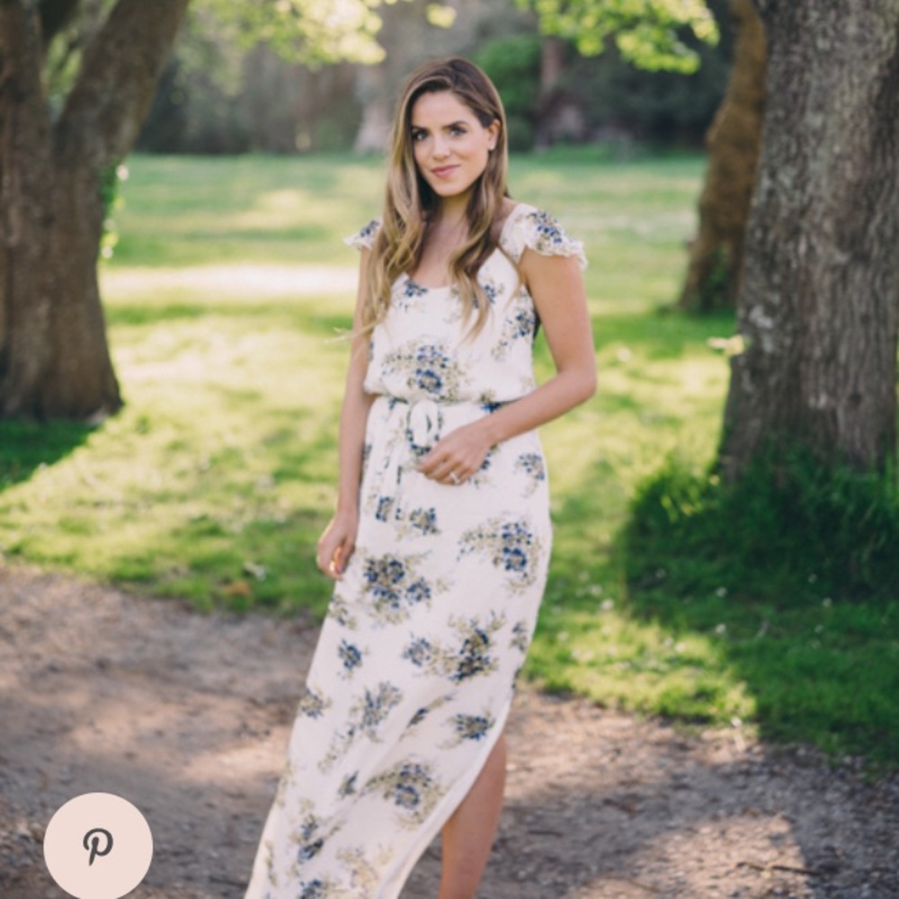 NWT Joie Floral Print Silk Maxi Dress